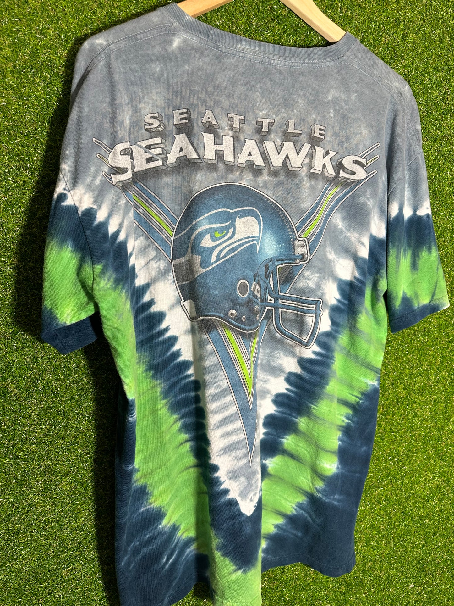 Vintage Sz L Seattle Seahawks Tie-Dye Tee