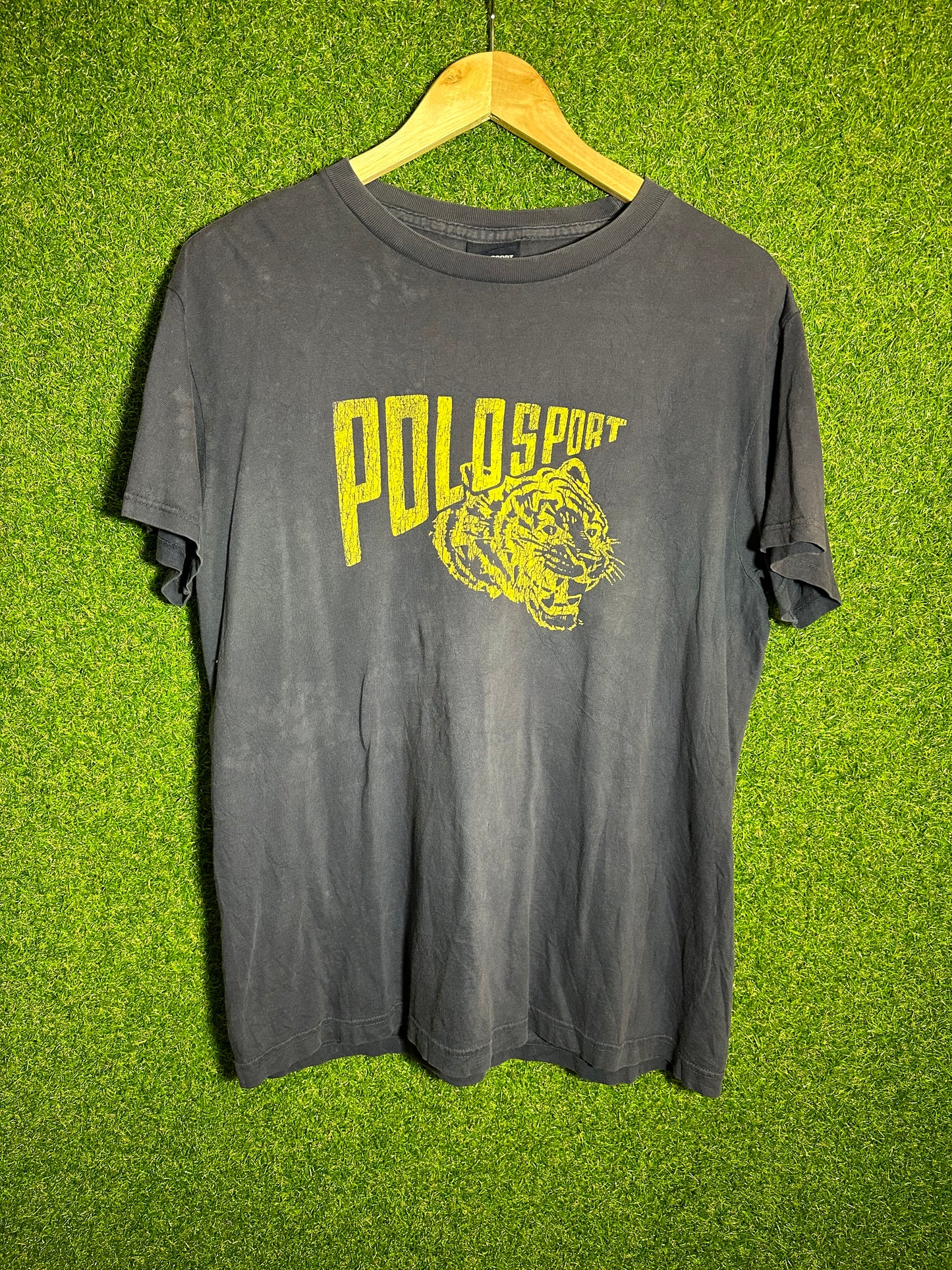 Vintage Sz S Ralph Lauren Polo Sport Tiger Navy Tee