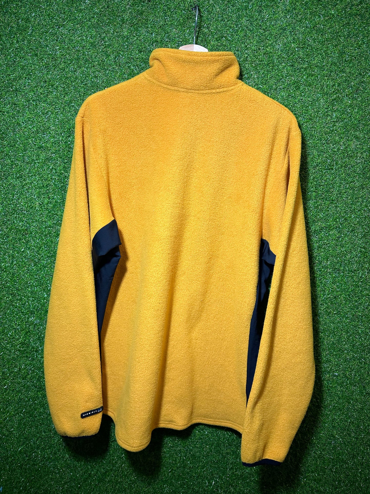 Vintage Sz L Nike Yellow 1/4 Zip Fleece