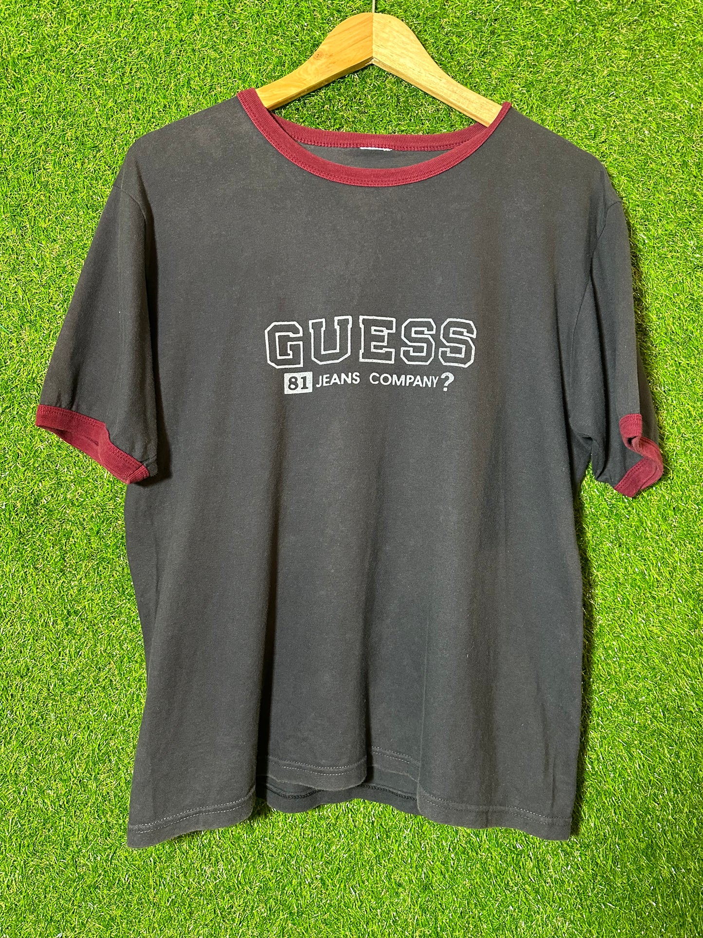 Vintage Sz M Guess Jeans Grey Tee