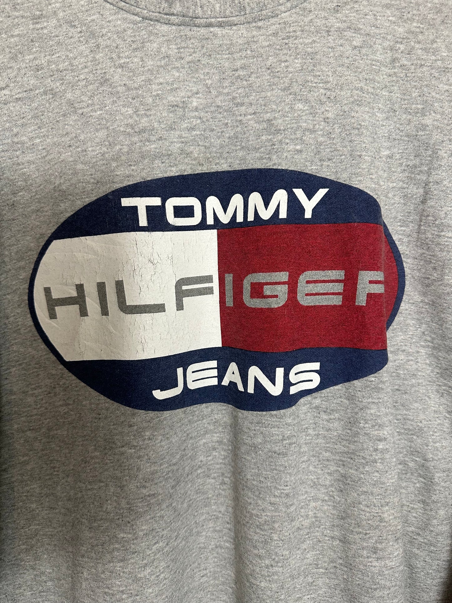 Vintage Sz M Tommy Jeans Grey Crewneck