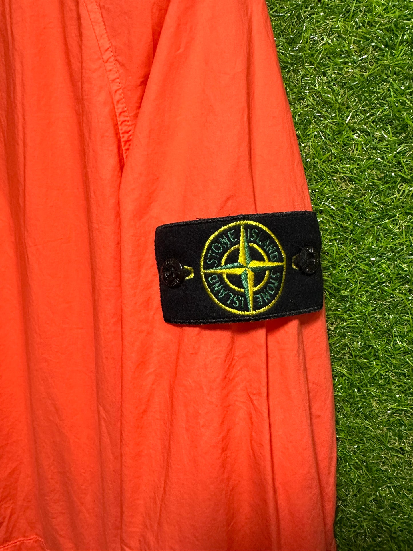 Sz L Stone Island Half Zip Orange Windbreaker