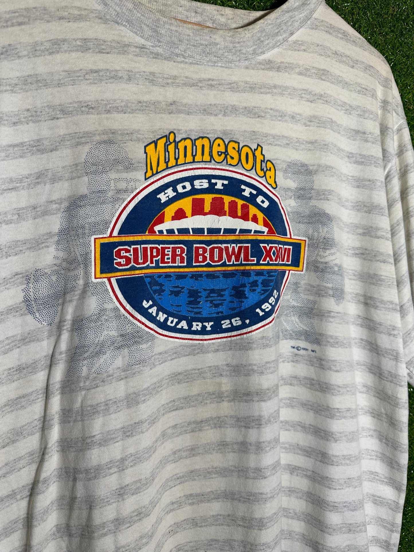 Vintage Sz L NFL Minnesota Super Bowl XXVI Tee