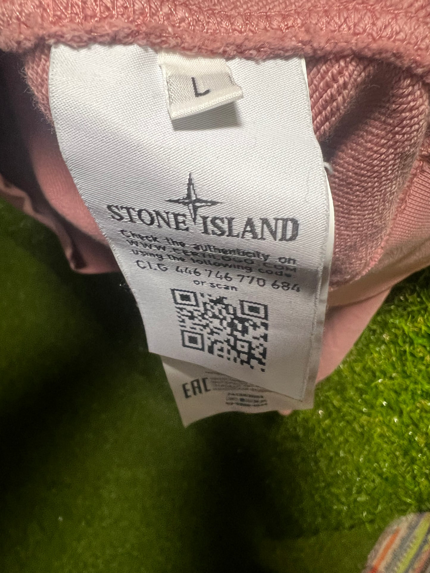Sz L Stone Island Pink Crewneck