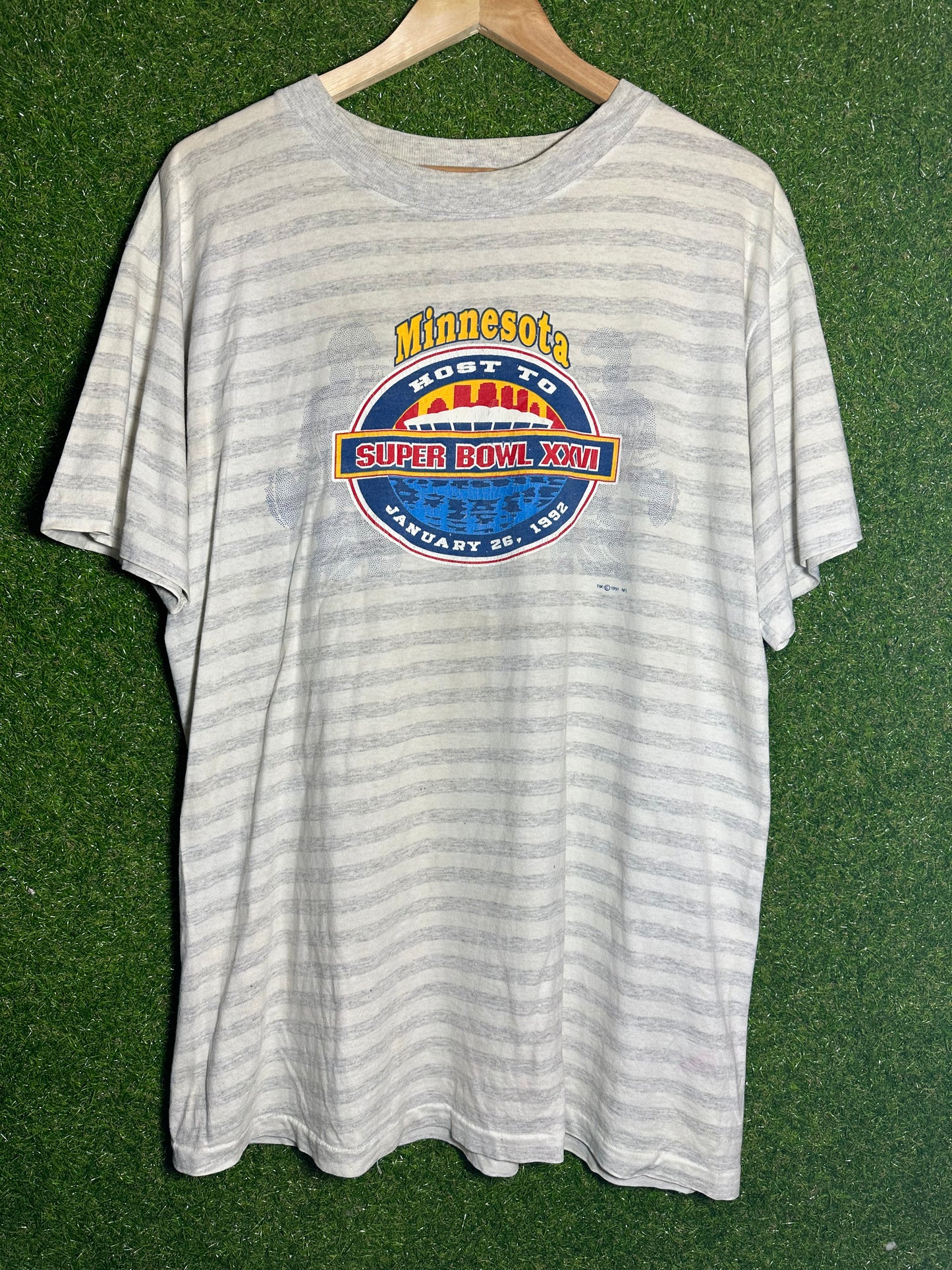 Vintage Sz L NFL Minnesota Super Bowl XXVI Tee