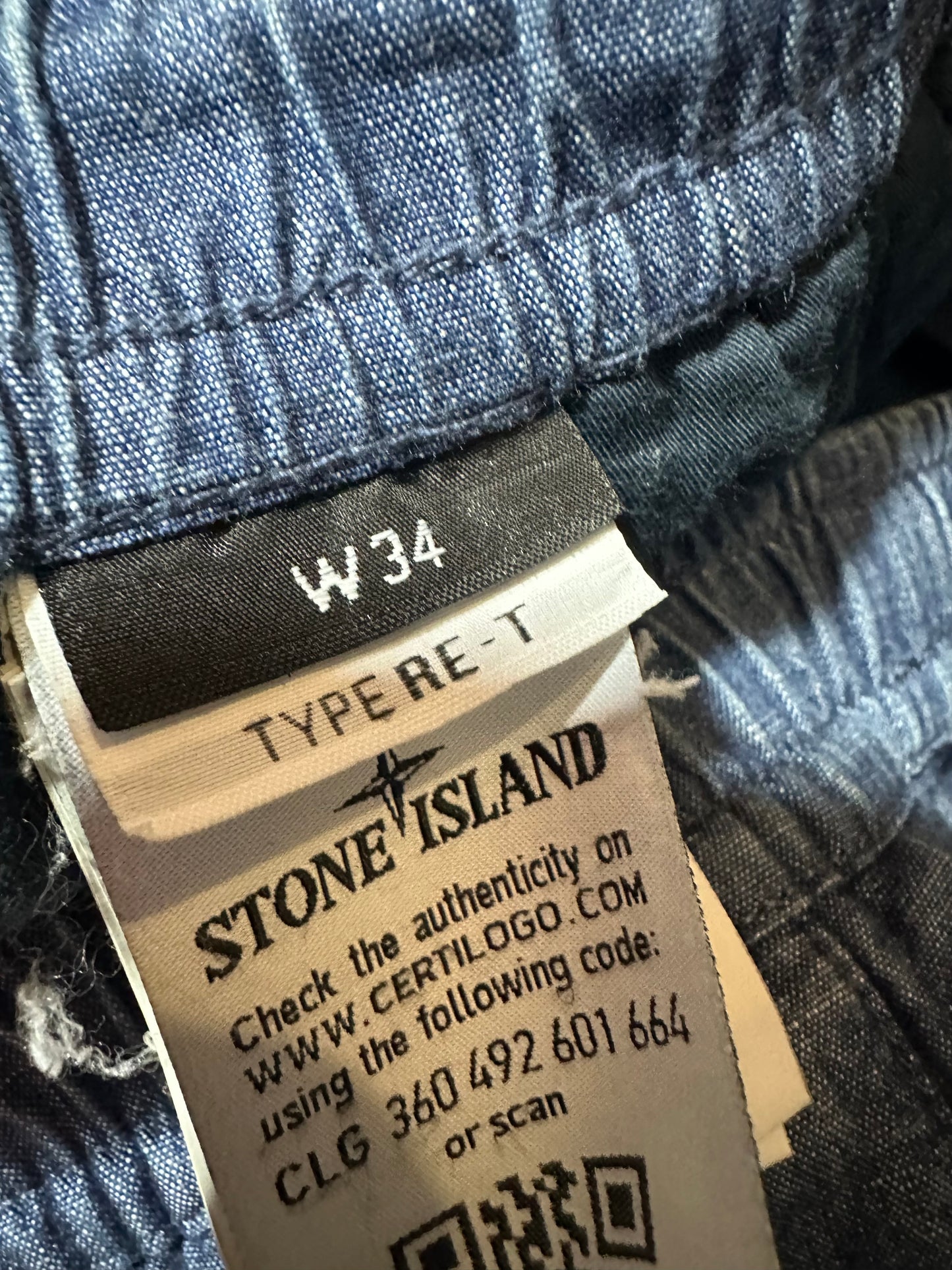 W34 Stone Island RE - T Blue Pants