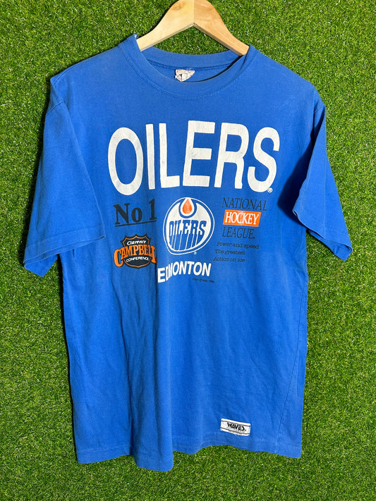 Vintage Sz L Edmonton Oilers Tee