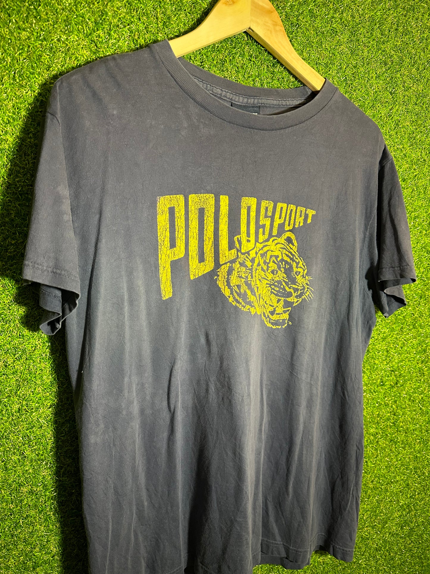 Vintage Sz S Ralph Lauren Polo Sport Tiger Navy Tee