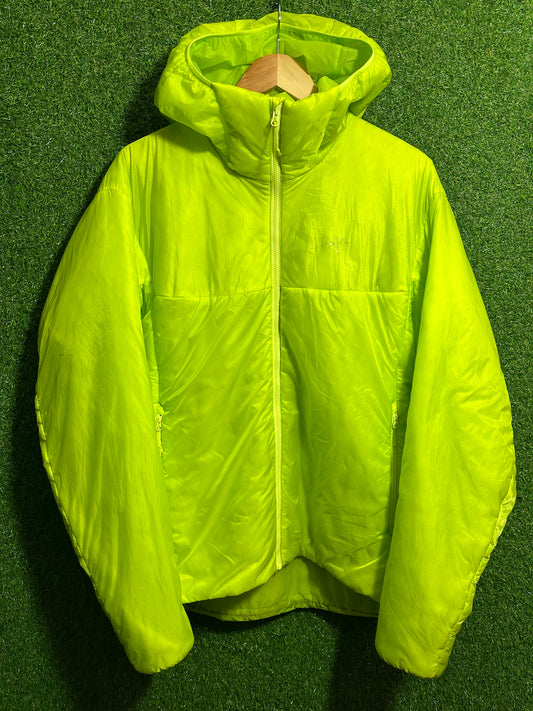 Sz L Arcteryx Nuclei Insulated Alpine Packable Lime Green Jacket