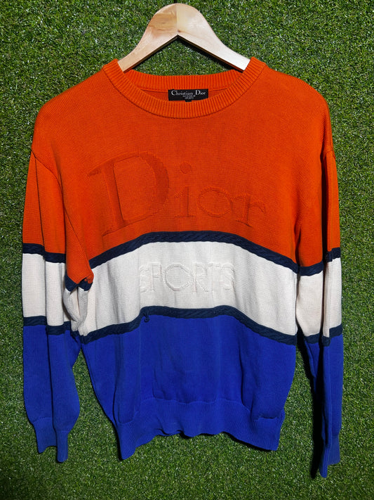 VINTAGE CHRISTIAN DIOR SPORTS CREW KNIT SIZE M