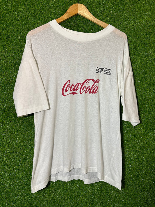 Vintage Sz M Coca-Cola White Tee