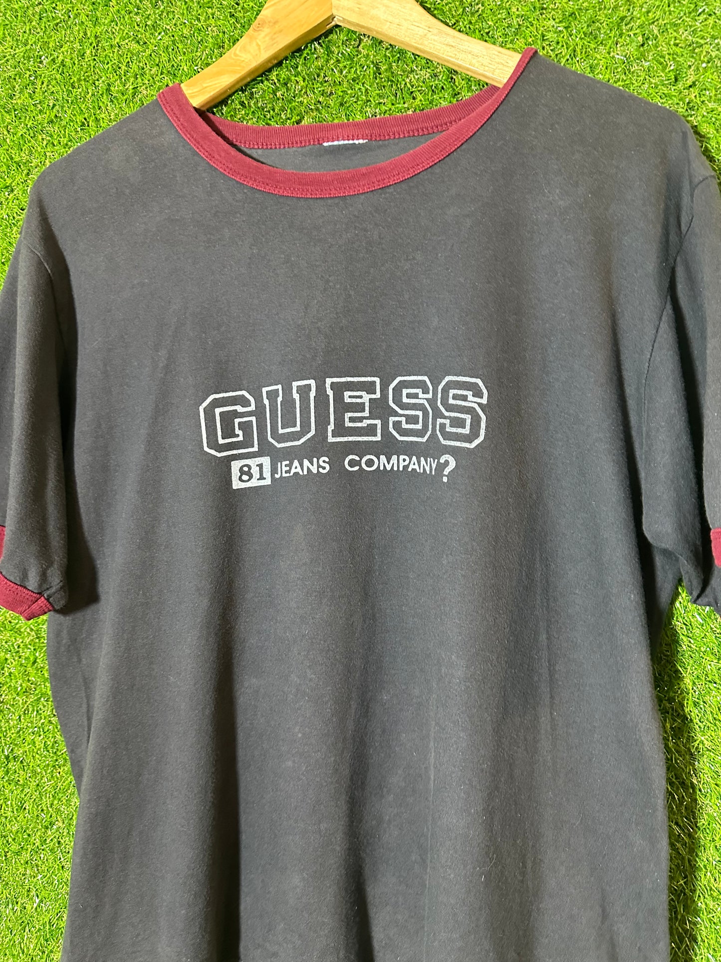 Vintage Sz M Guess Jeans Grey Tee