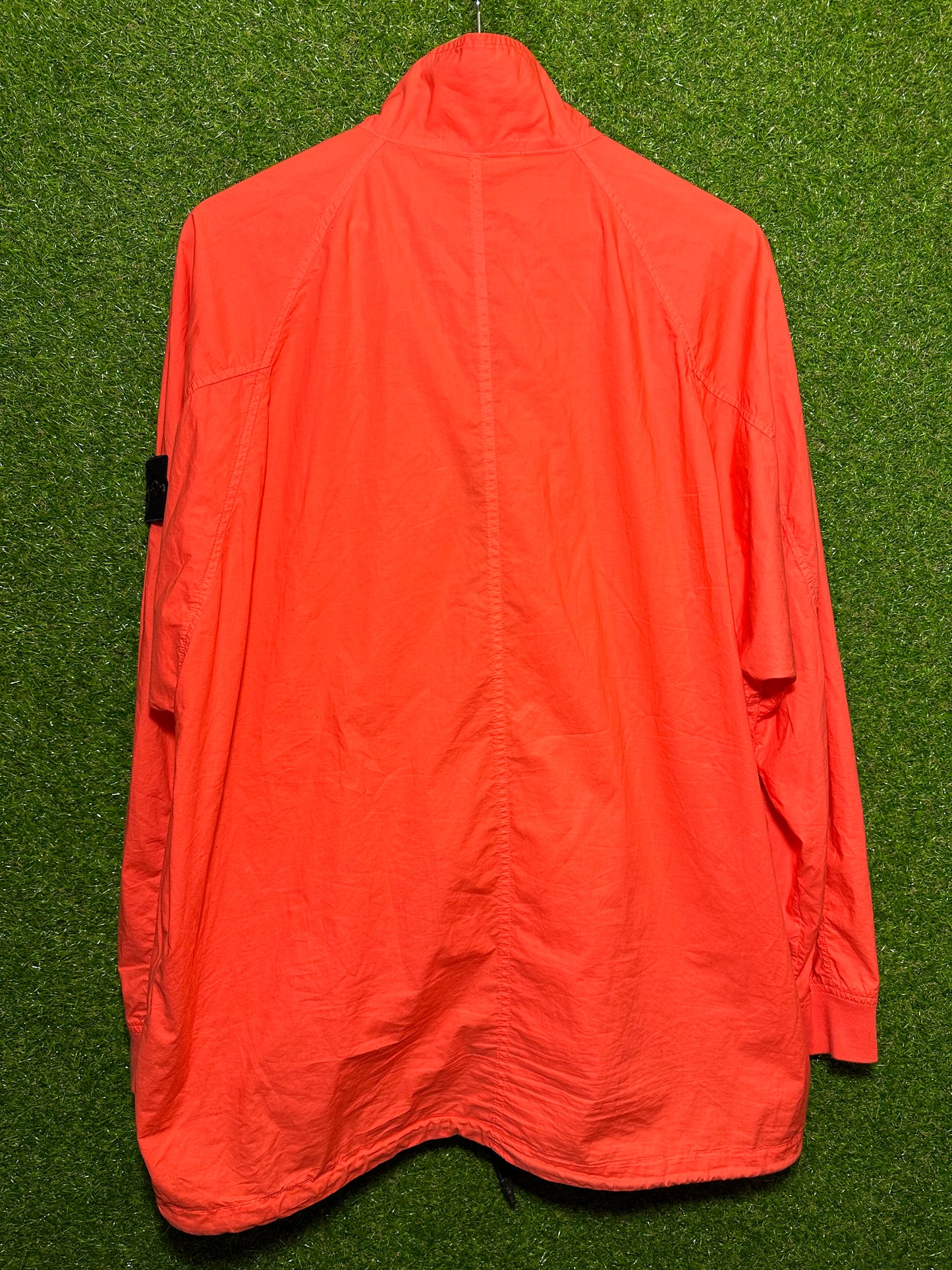 Sz L Stone Island Half Zip Orange Windbreaker