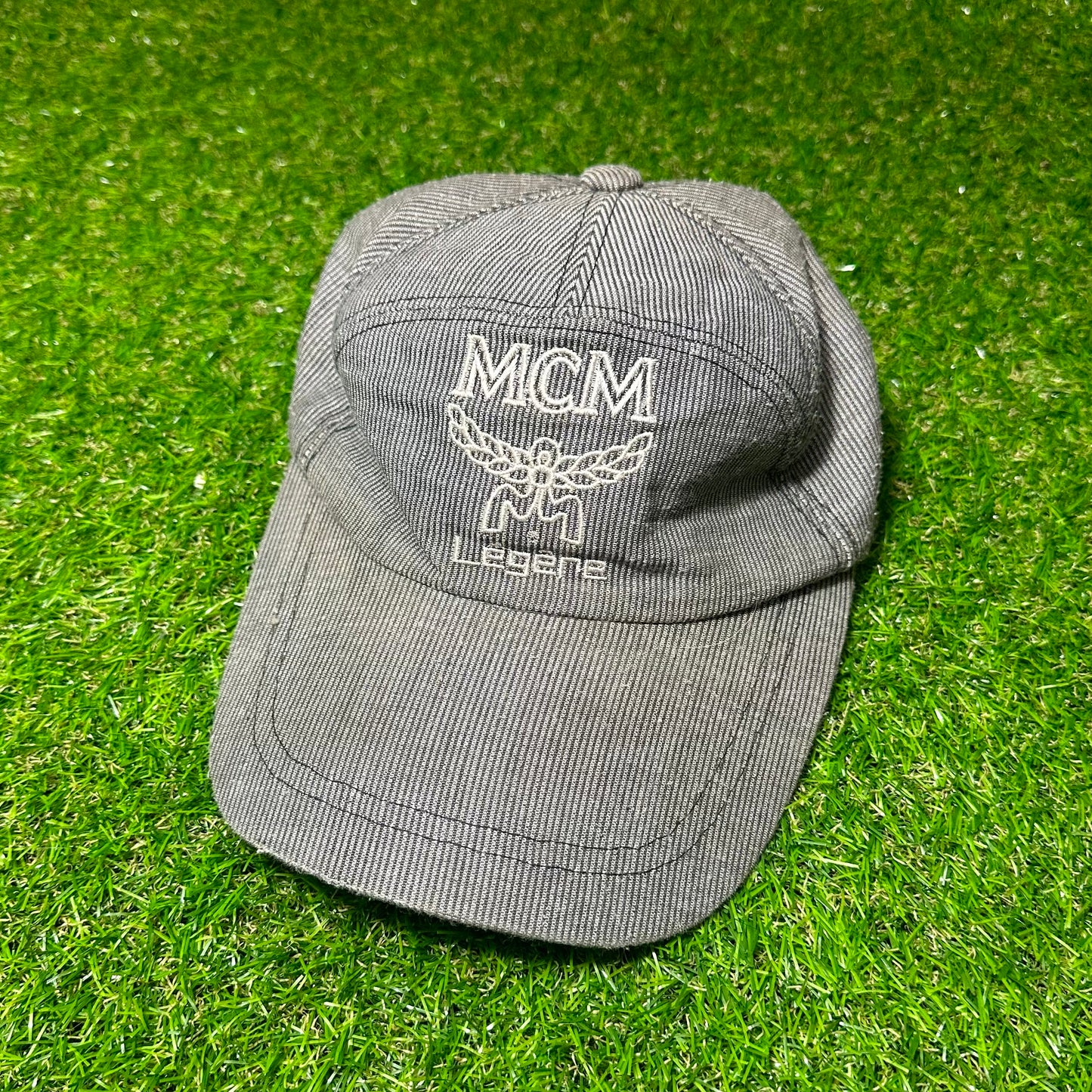 Vintage MCM Striped 5-Panel Cap