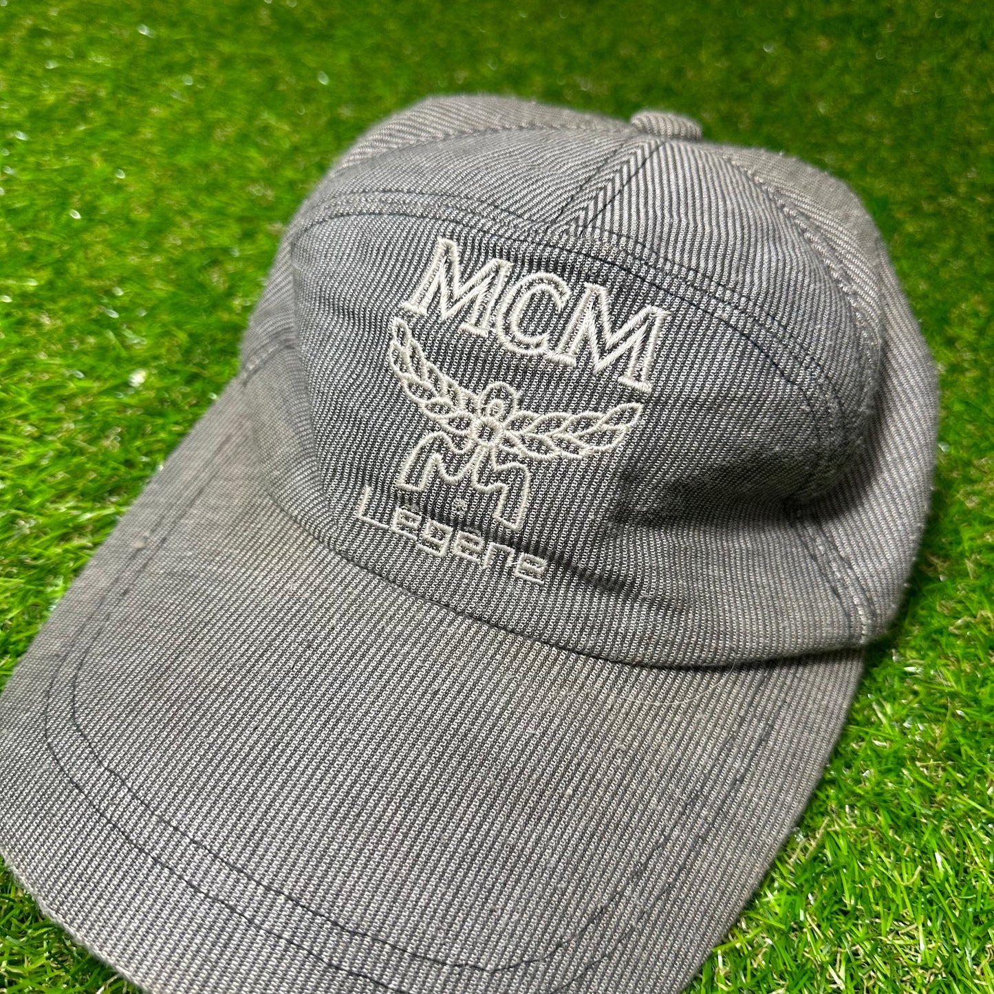 Vintage MCM Striped 5-Panel Cap