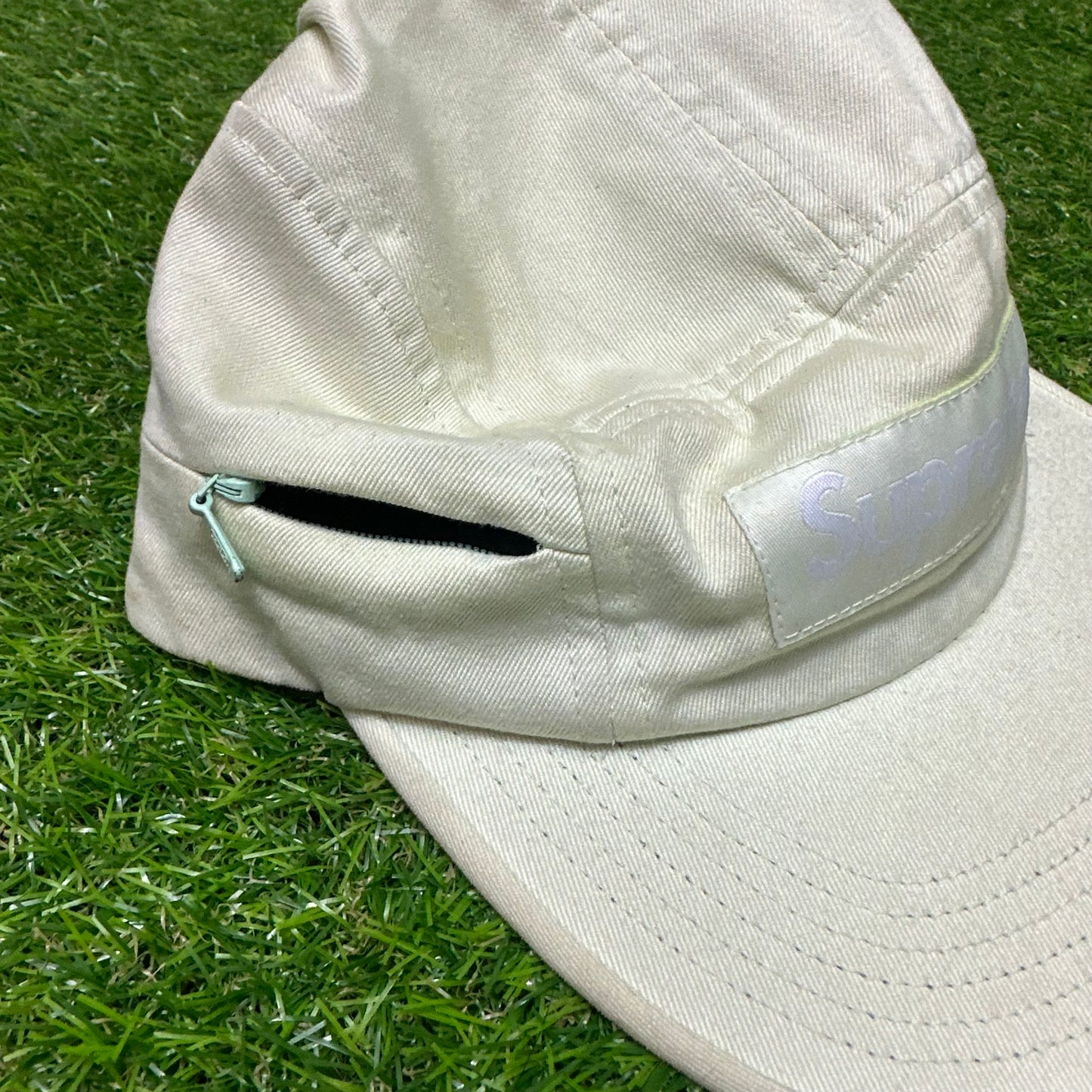 Supreme New York Side Zip "Pale Lime" Camp Cap