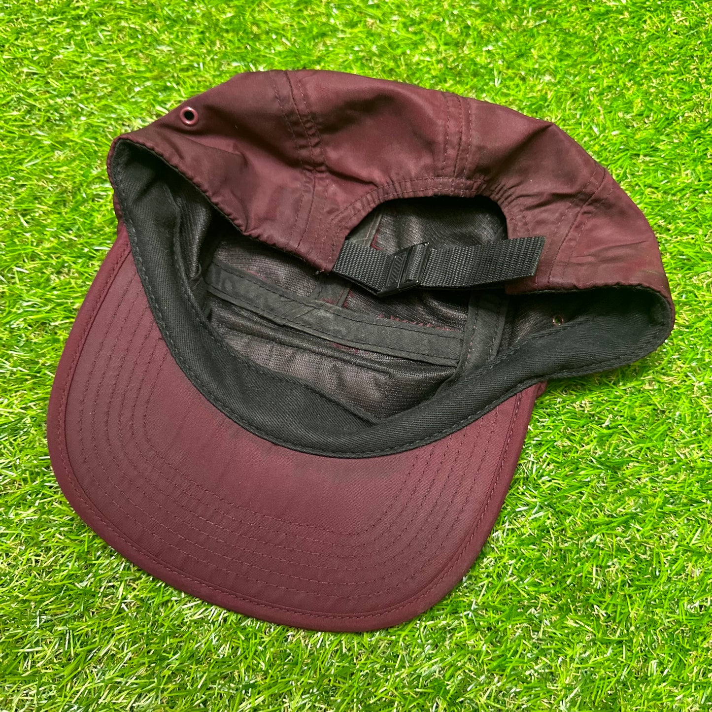 Supreme Maroon Nylon Camp Cap