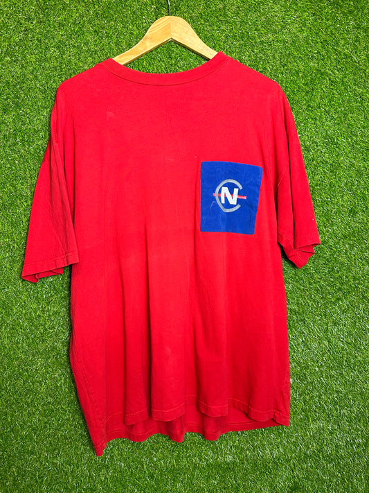 Vintage Sz M Nautica Competition Red Tee