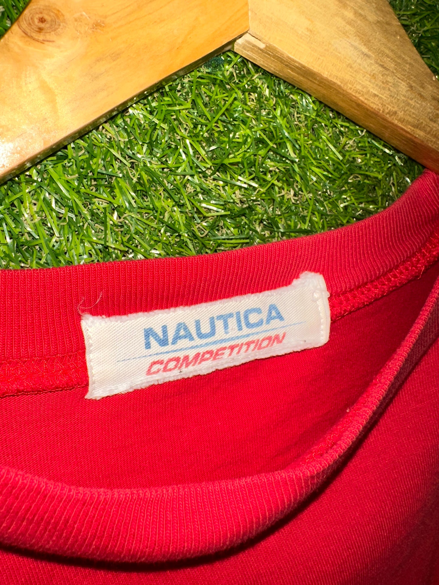 Vintage Sz M Nautica Competition Red Tee