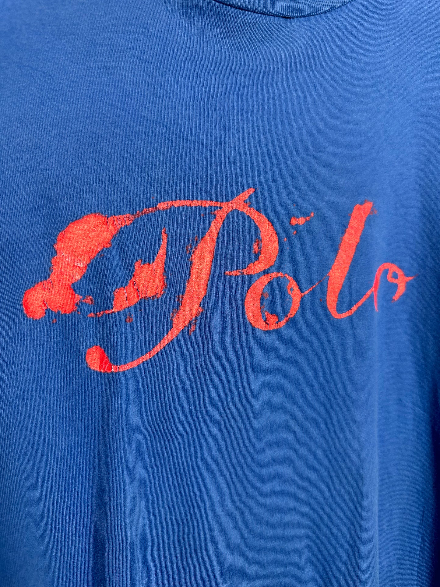 Vintage Sz L Ralph Lauren 'Polo' Blue Spellout Tee