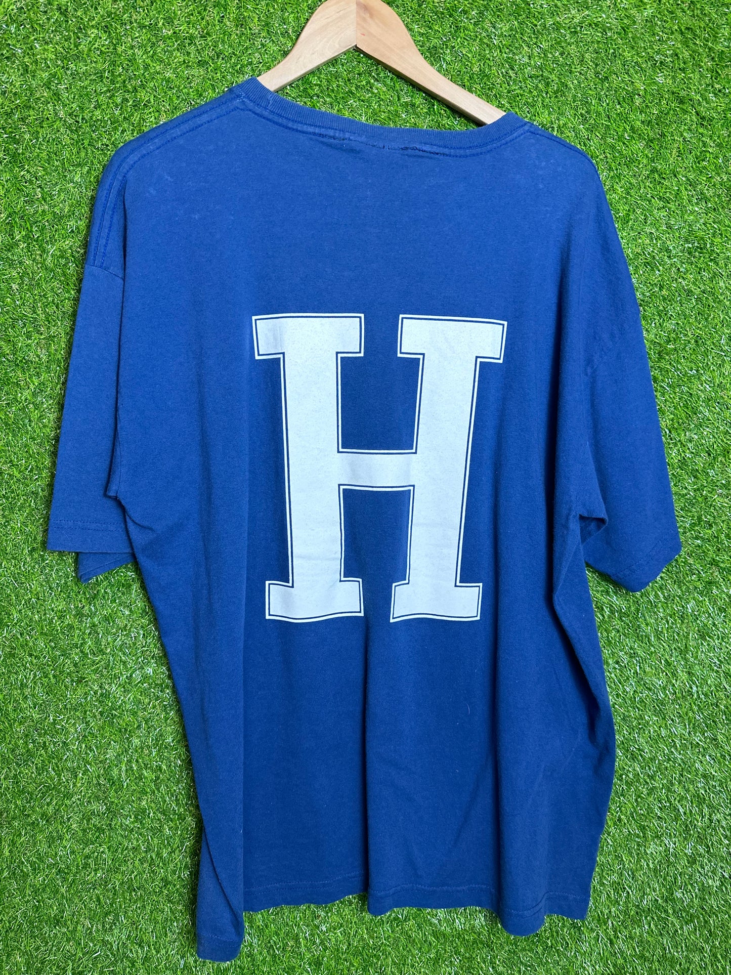 Vintage Sz M Tommy Hilfiger Spellout Blue Tee