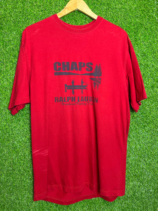 Vintage Sz M Ralph Lauren Chaps Red Tee