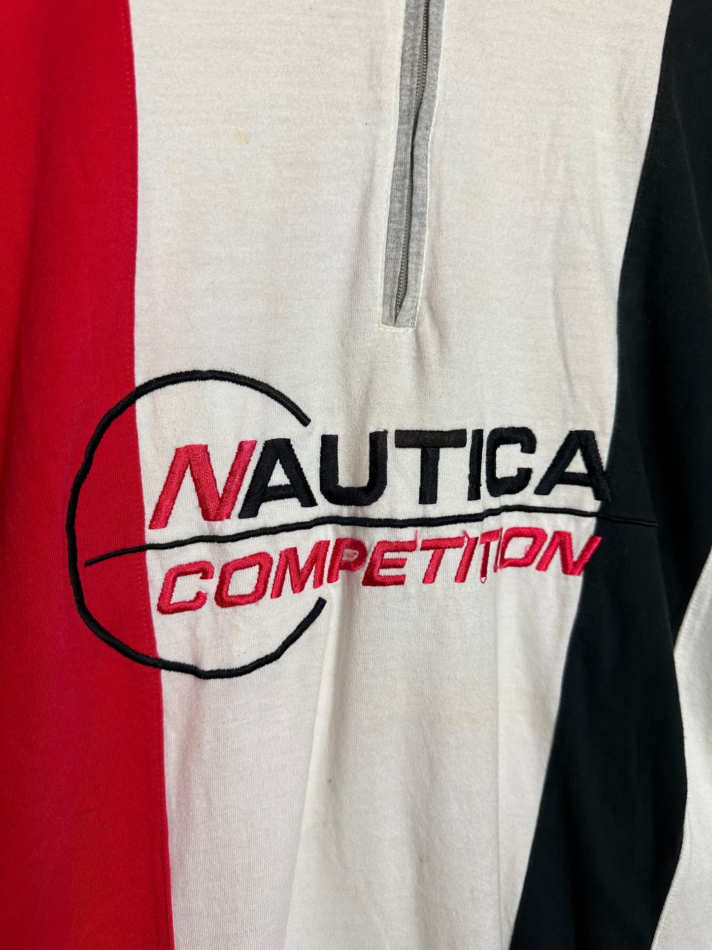 Vintage Sz XL Nautica Competition Spellout Zip-Up Shirt