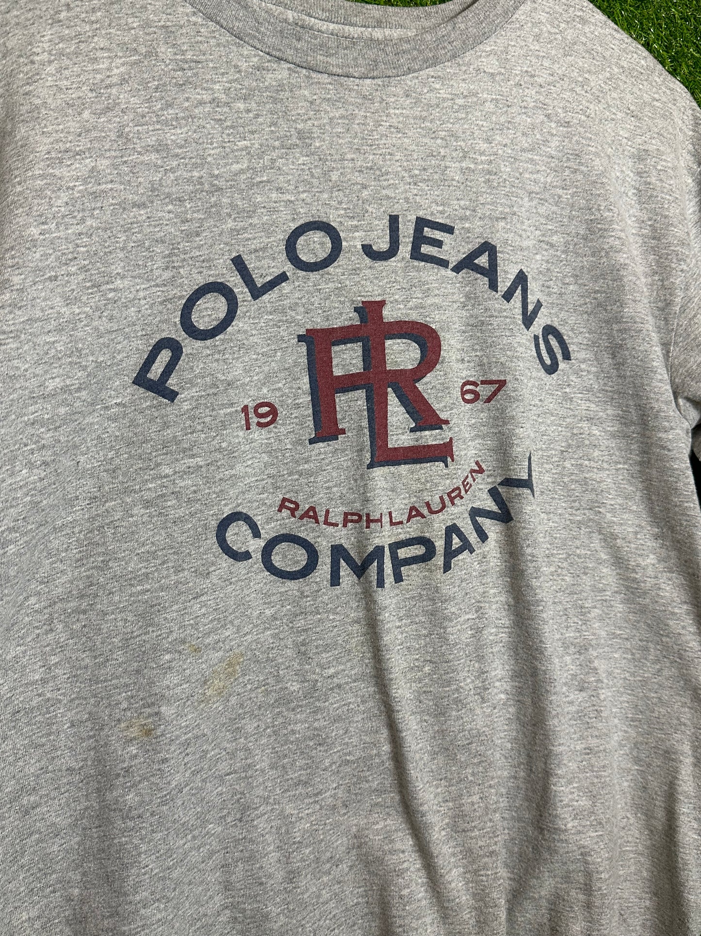 Vintage Sz M Ralph Lauren Polo Jeans Co. Grey Tee