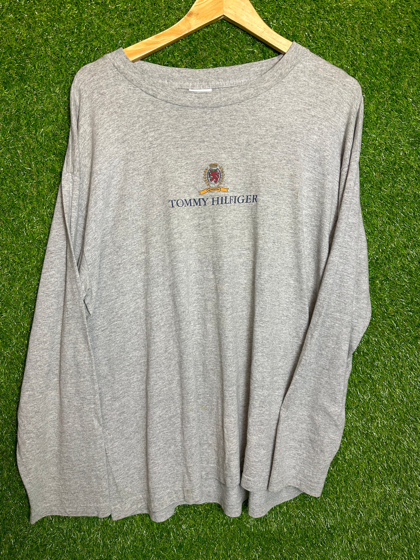 Vintage Sz L Tommy Hilfiger Grey Long Sleeve