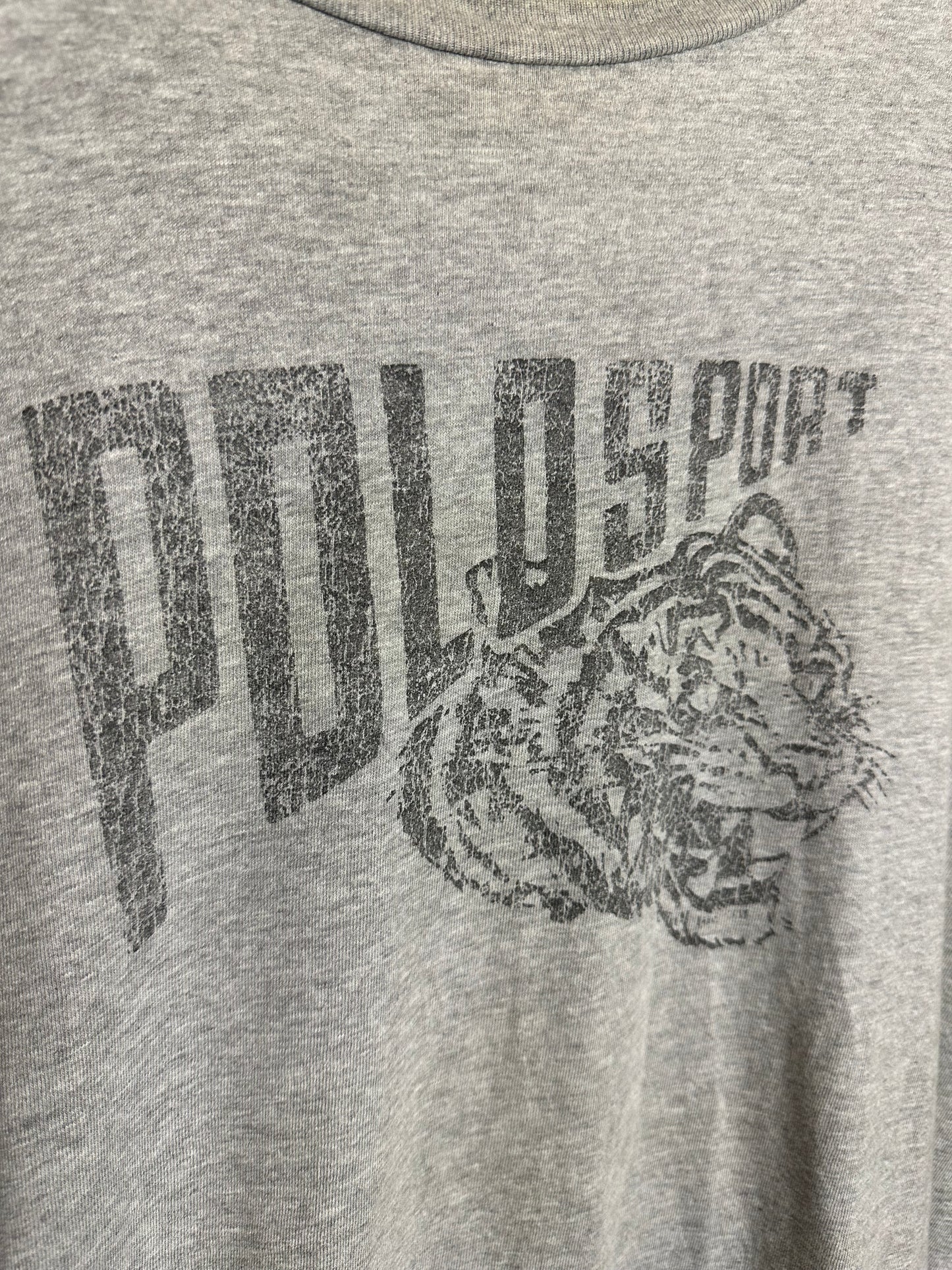 Vintage Sz XL Ralph Lauren Polo Sport 'Tiger' Grey Tee