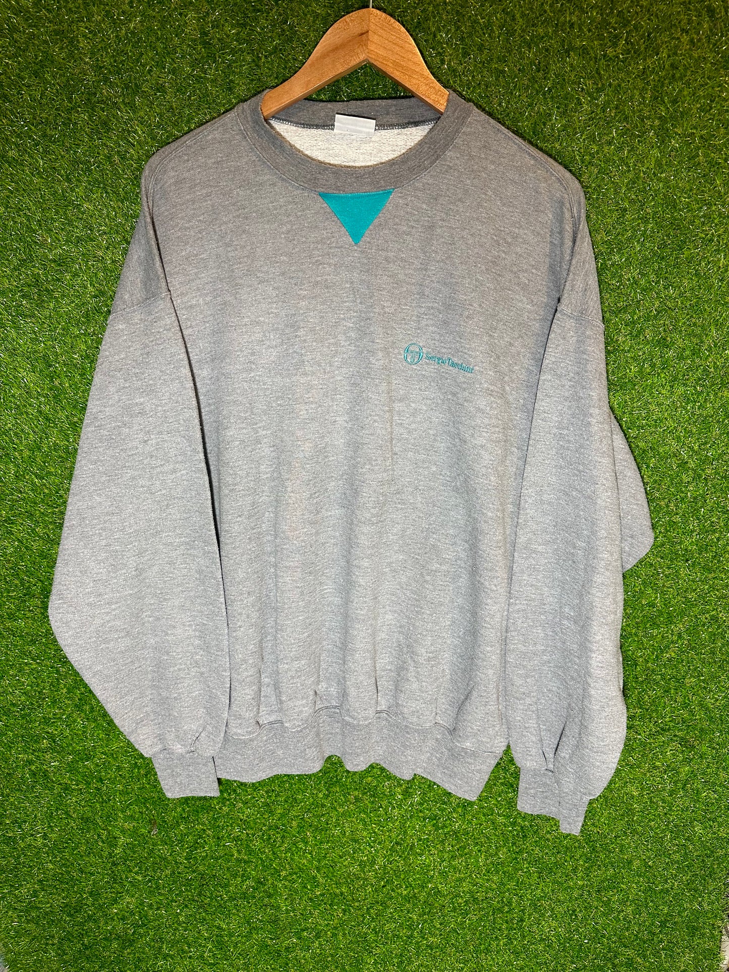 Vintage Sz XL Sergio Tacchini Grey Crewneck