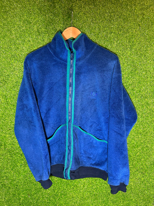 Vintage Sz M Helly Hansen Blue Full-Zip Fleece