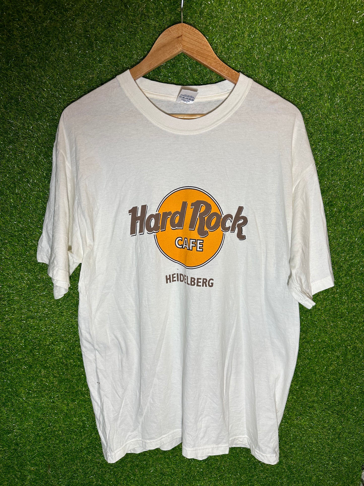 Vintage Sz L Hard Rock Cafe 'Heidelberg' White Tee