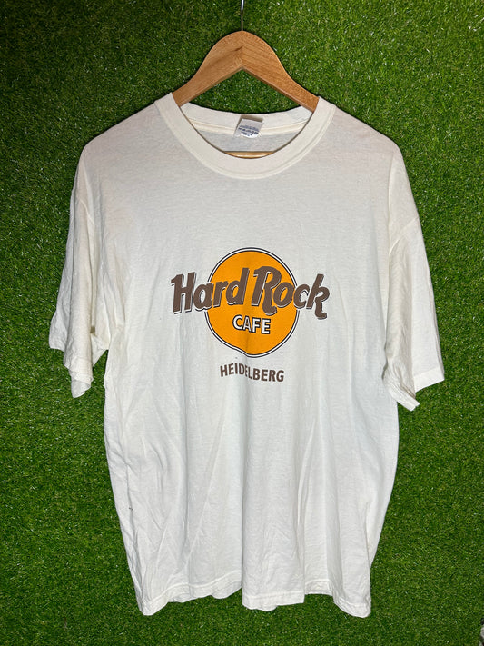 Vintage Sz L Hard Rock Cafe 'Heidelberg' White Tee
