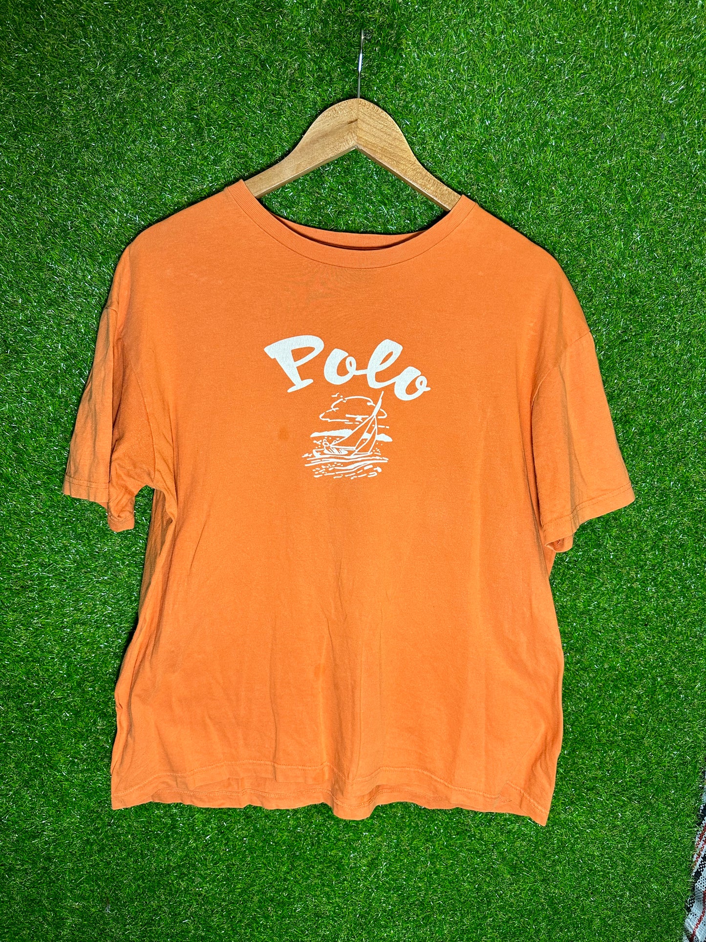 Vintage Sz M Ralph Lauren Polo Orange Tee