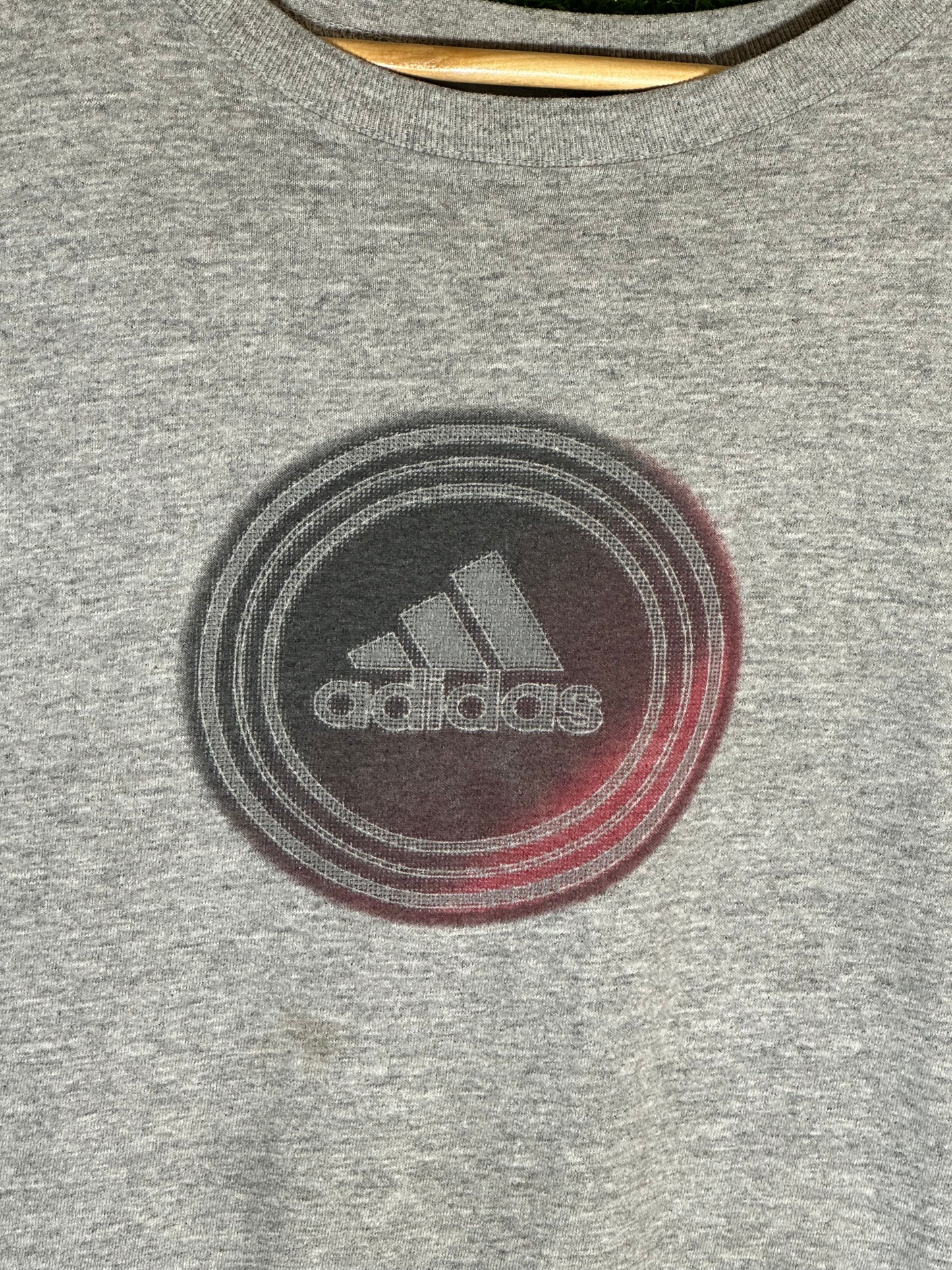 Vintage Sz L Adidas Grey Tee