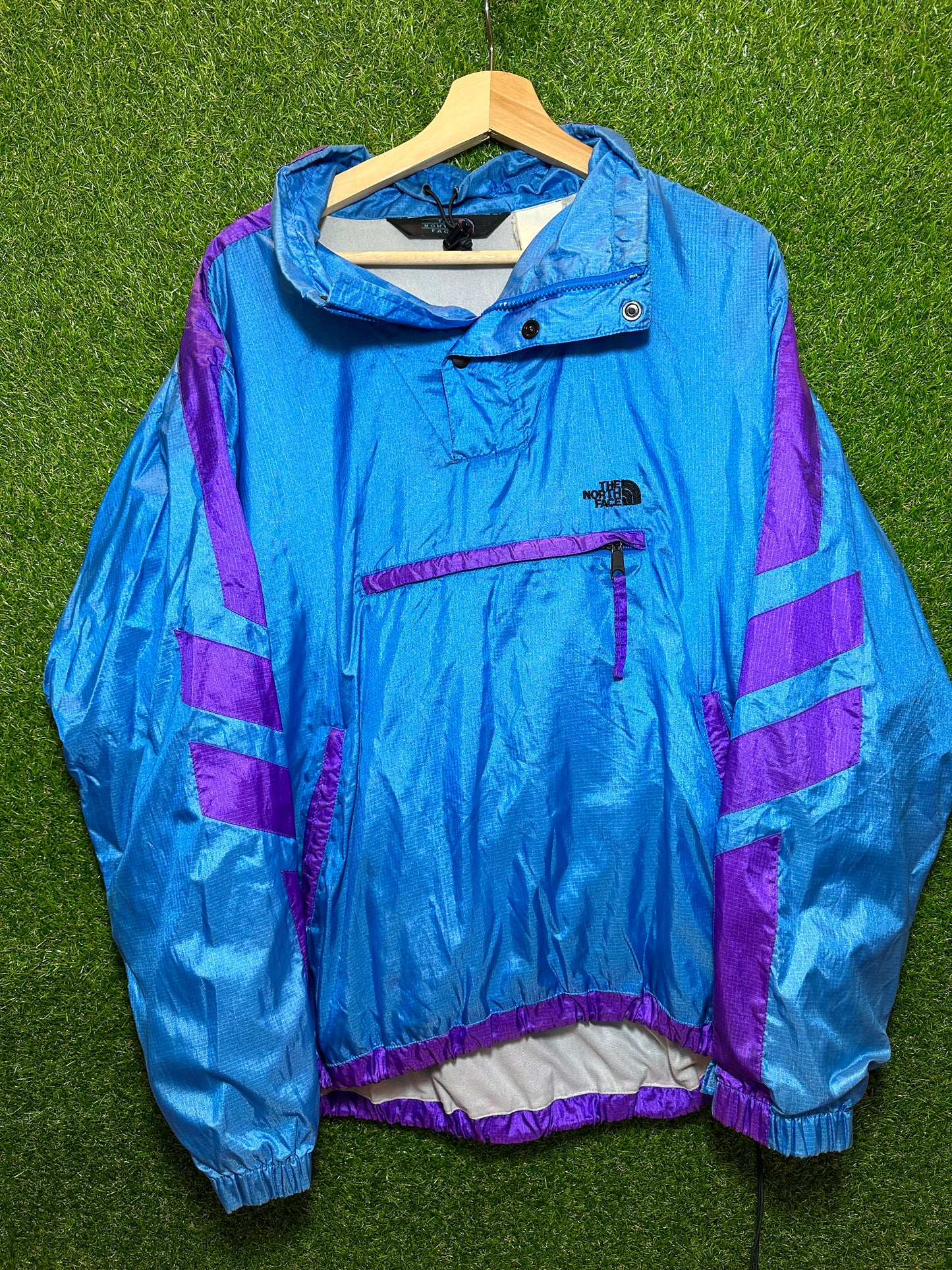 Vintage Sz L The North Face Blue/Purple Anorak Jacket