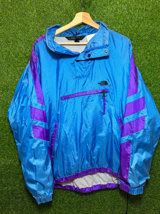 Vintage Sz L The North Face Blue/Purple Anorak Jacket