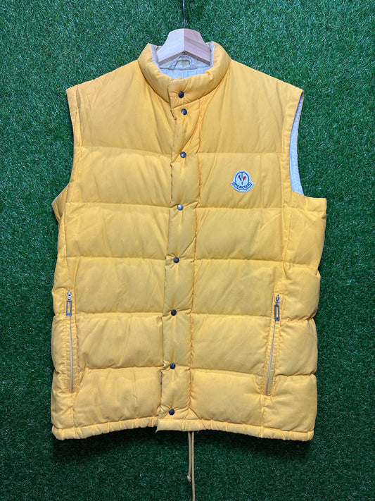 Vintage Sz M Moncler Yellow Puffer Vest