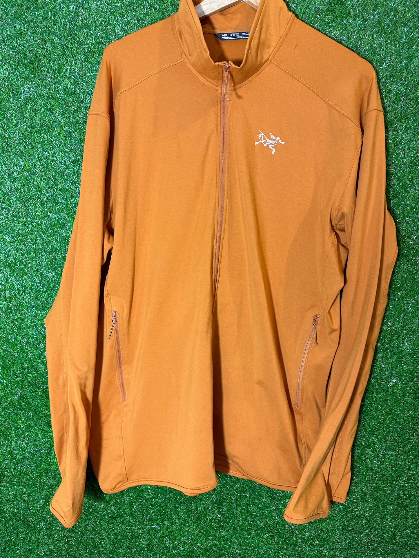 Sz XXL Arcteryx Orange Full-Zip Jumper