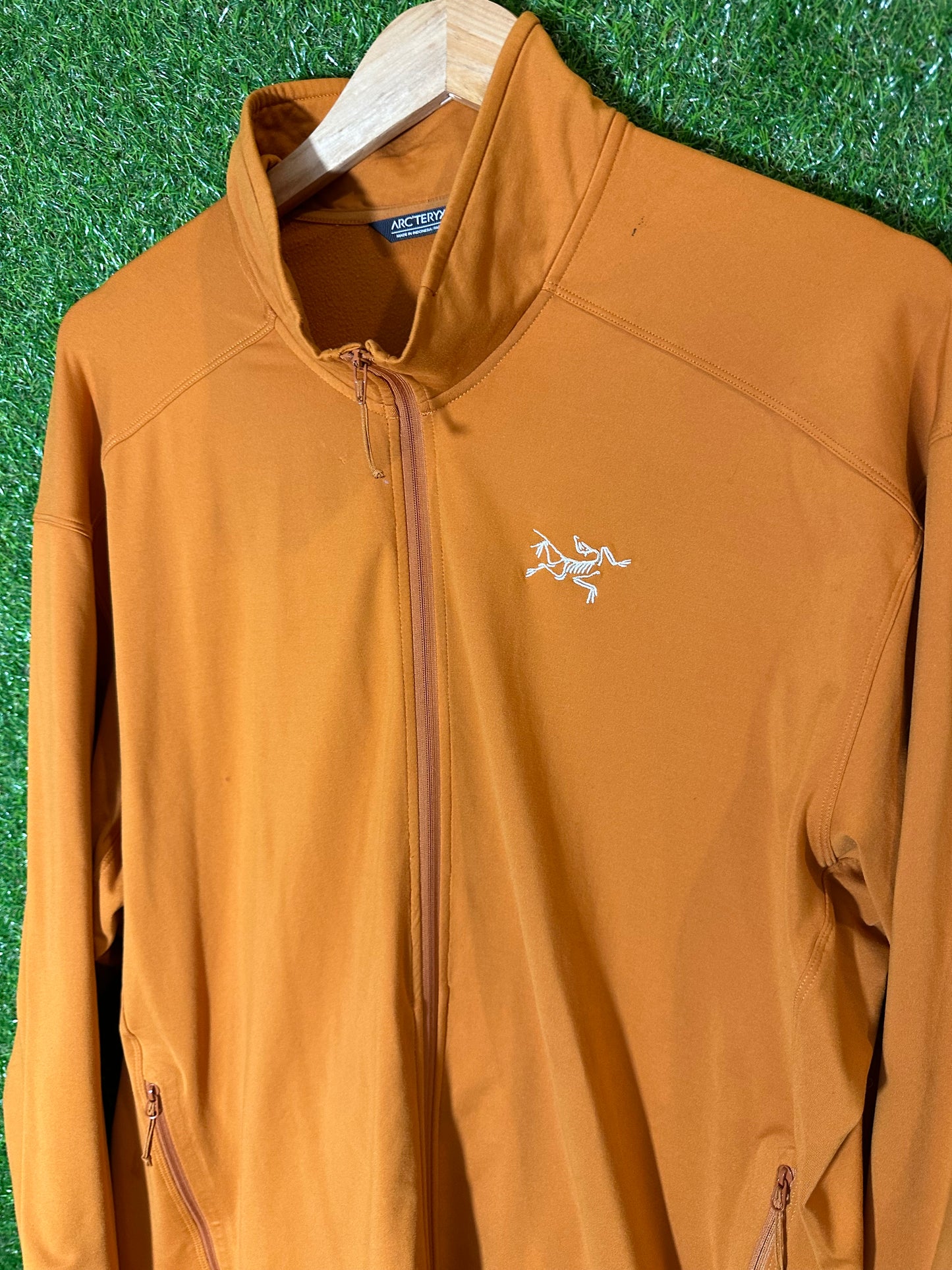 Sz XXL Arcteryx Orange Full-Zip Jumper